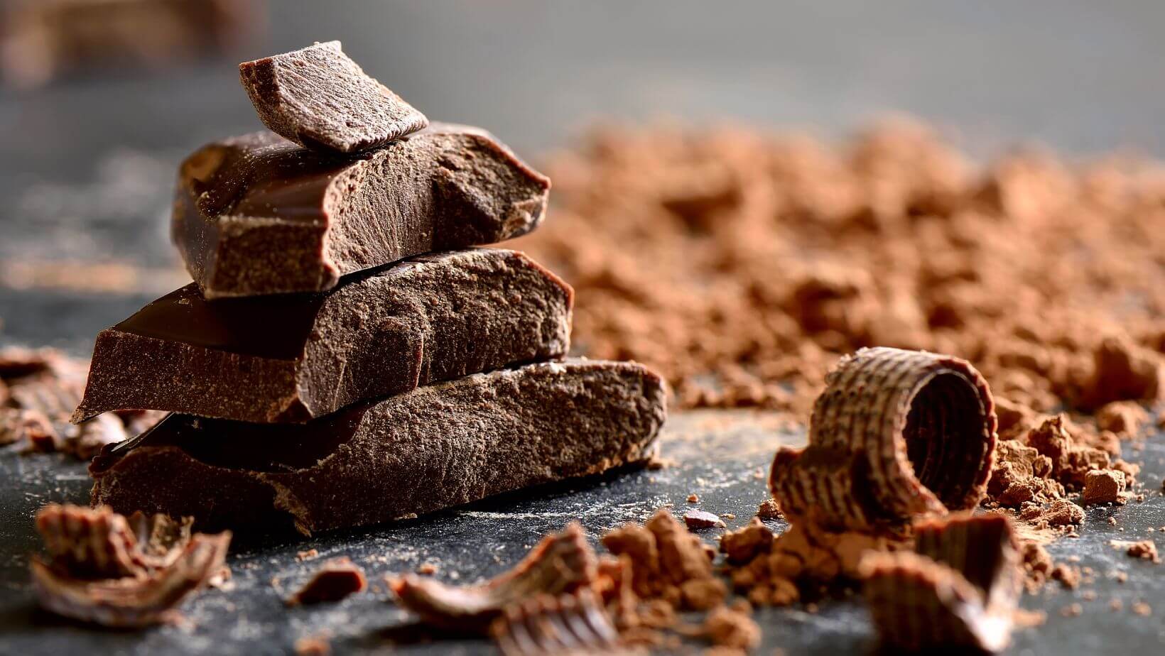 Stress verminderen pure chocolade